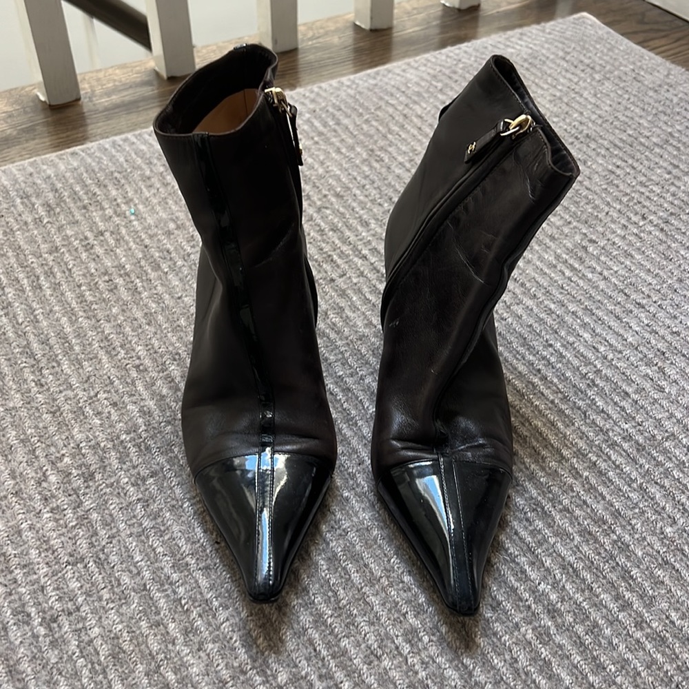 Vintage Chanel Brown Leather Bootie - Picture 4 of 16